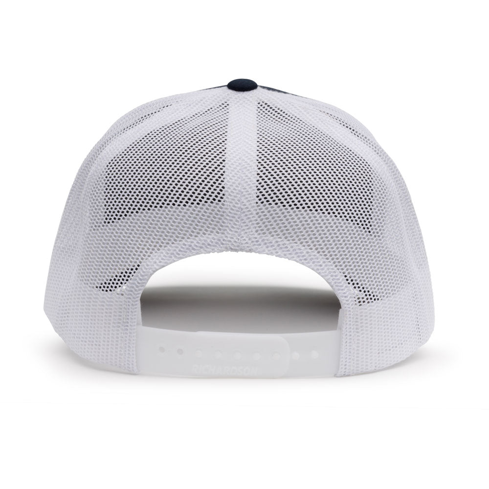 Low Pro Script Trucker Hat Bone Front View – Grundens