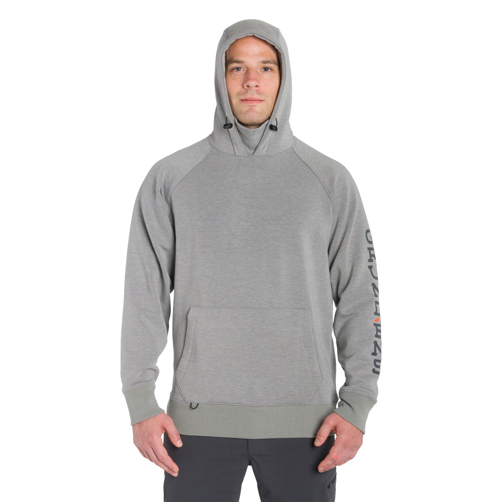 Dillingham Tech Hoodie Black Front View – Grundens