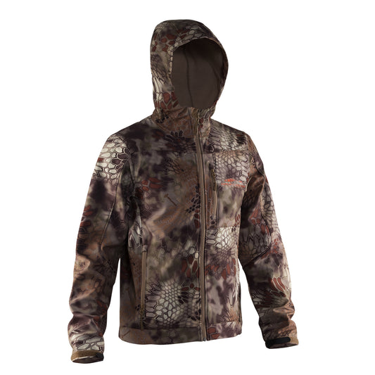 Midway Hooded Softshell Jacket Kryptec Camo Front View