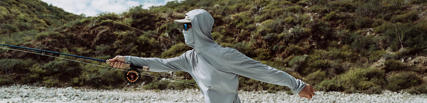 Angler Wearing Soltrale Pro Hoodie