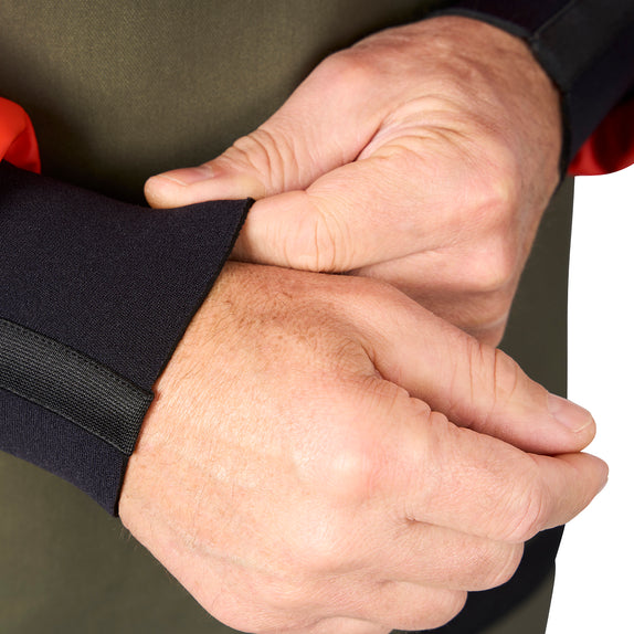 Waterproof Neoprene Cuffs Designed to Integrate with Gloves in Order to Eliminate Water Entry