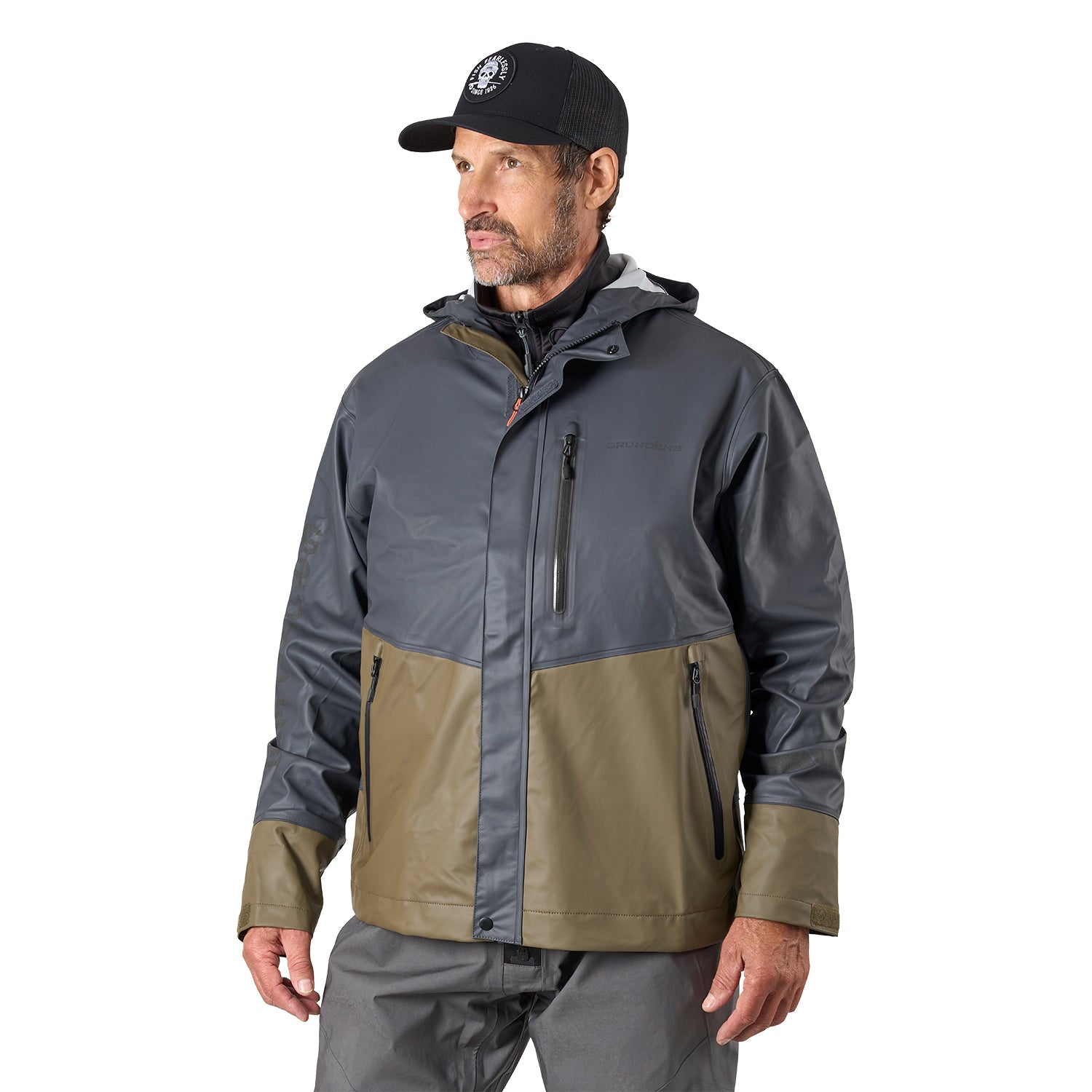 Tourney Pro Jacket Black Back View – Grundens