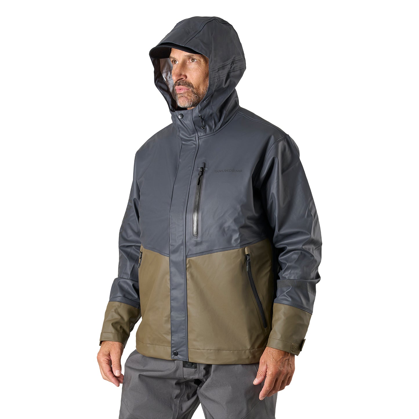 Tourney Pro Jacket Black Product View – Grundens