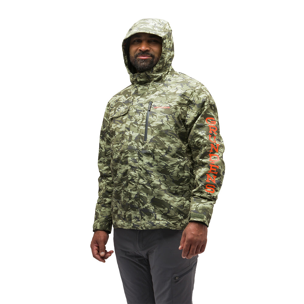 The North Face Millerton Jacket Hooded Waterproof In Green Camo Print for  Men