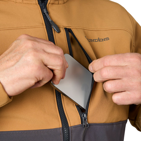 Secure Zippered Chest Pocket and Hand Pockets