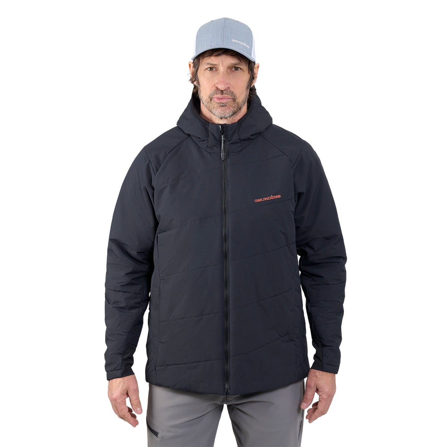 Turbulence Insulated Hoodie Navy Product View – Grundens