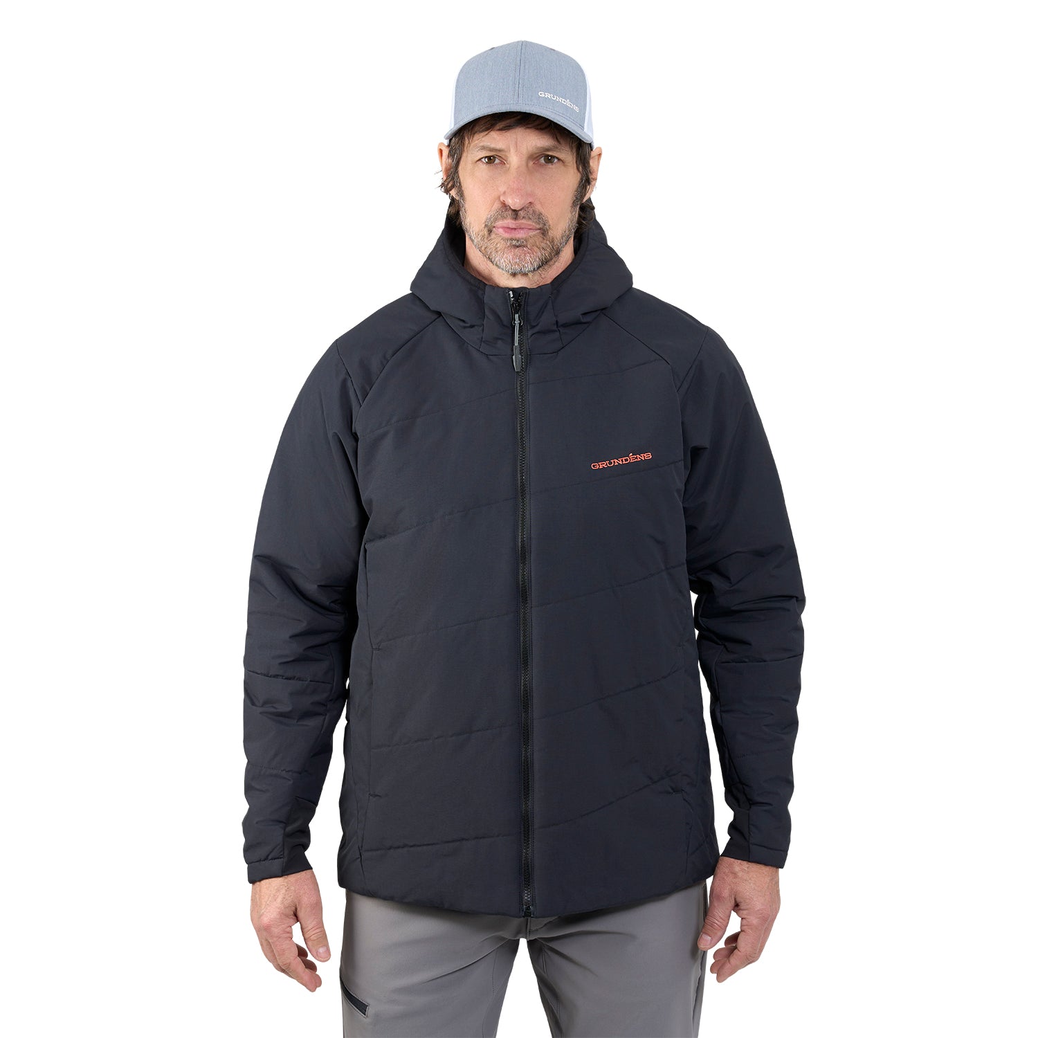 Turbulence Insulated Hoodie Navy Product View – Grundens