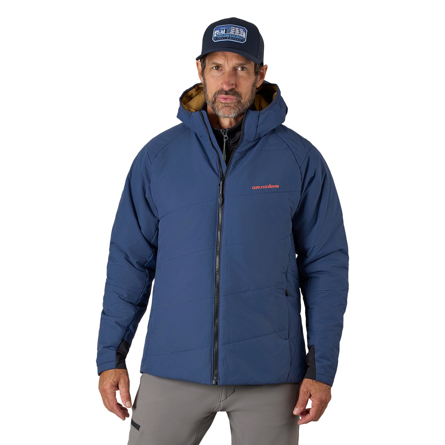 Turbulence Insulated Hoodie Black Product View – Grundens