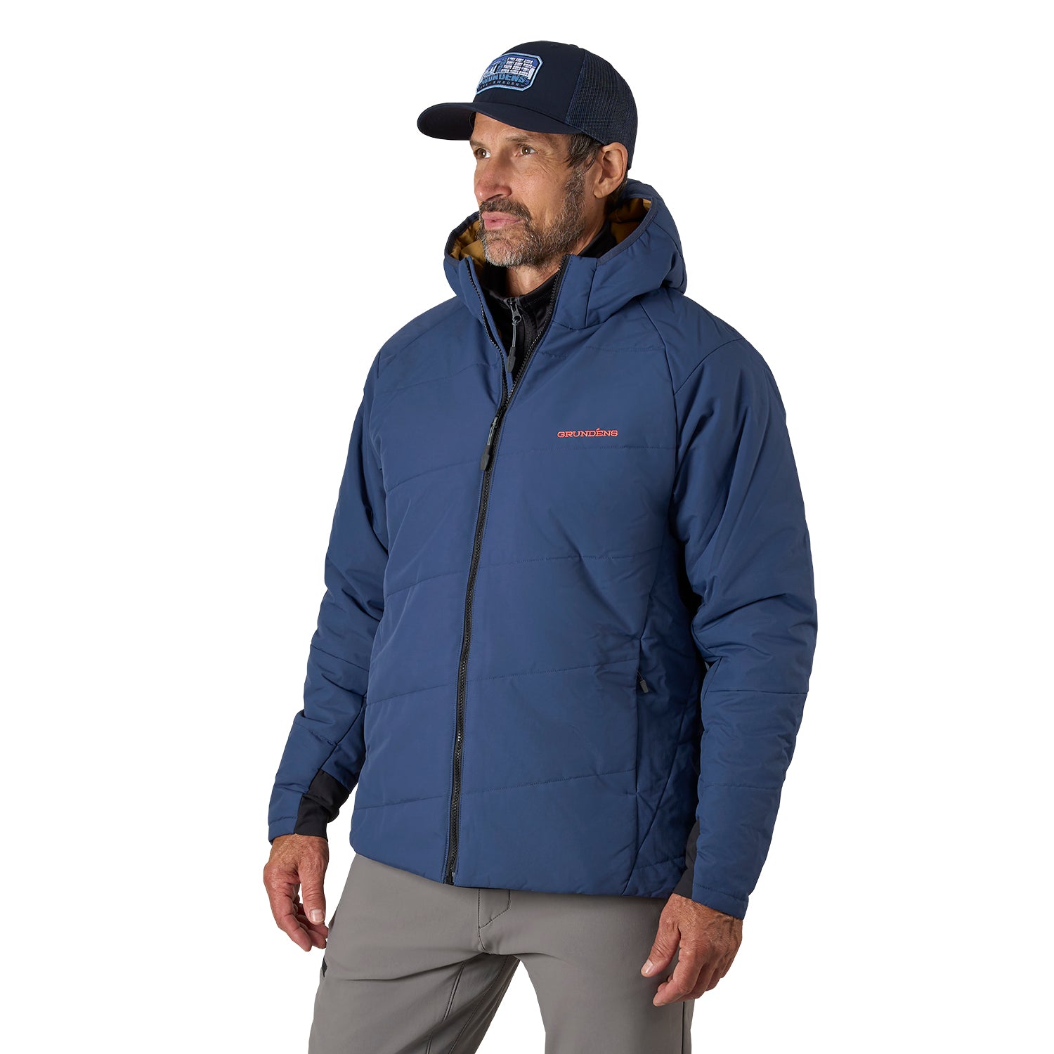 Turbulence Insulated Hoodie Black Product View – Grundens