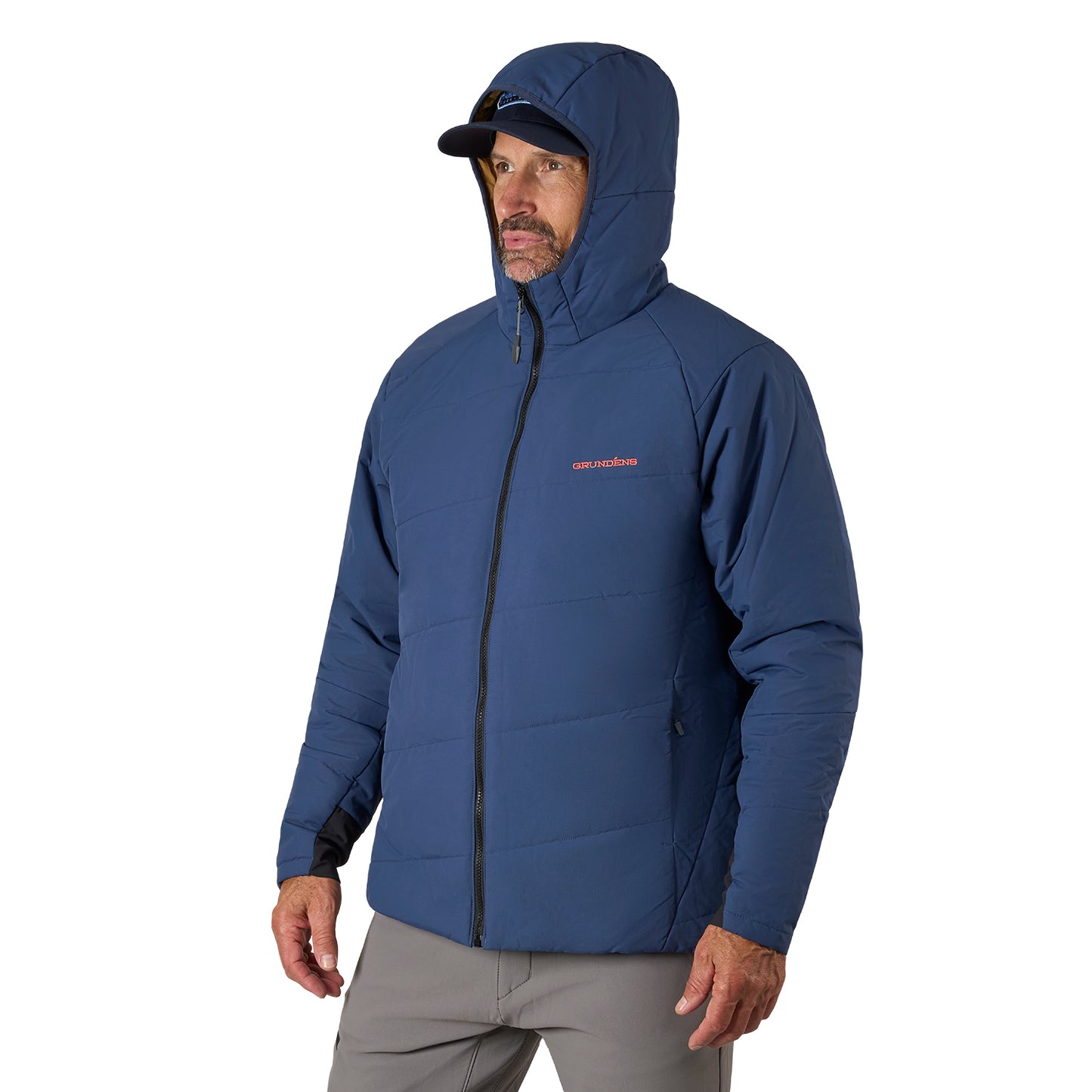 Turbulence Insulated Hoodie Navy Product View – Grundens