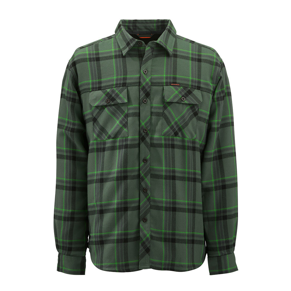 Kodiak Insulated Flannel Shirt Ombre Sodalite Front View – Grundens