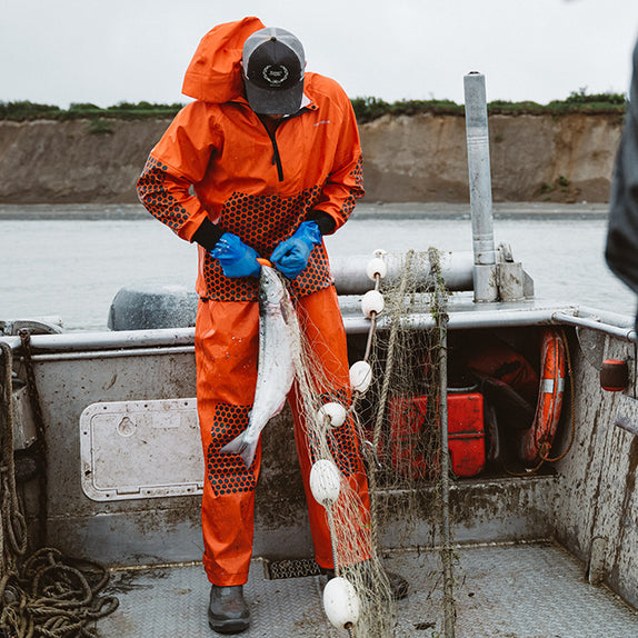 Commercial Fishing in the Neptune Pro Anorak and Bibs