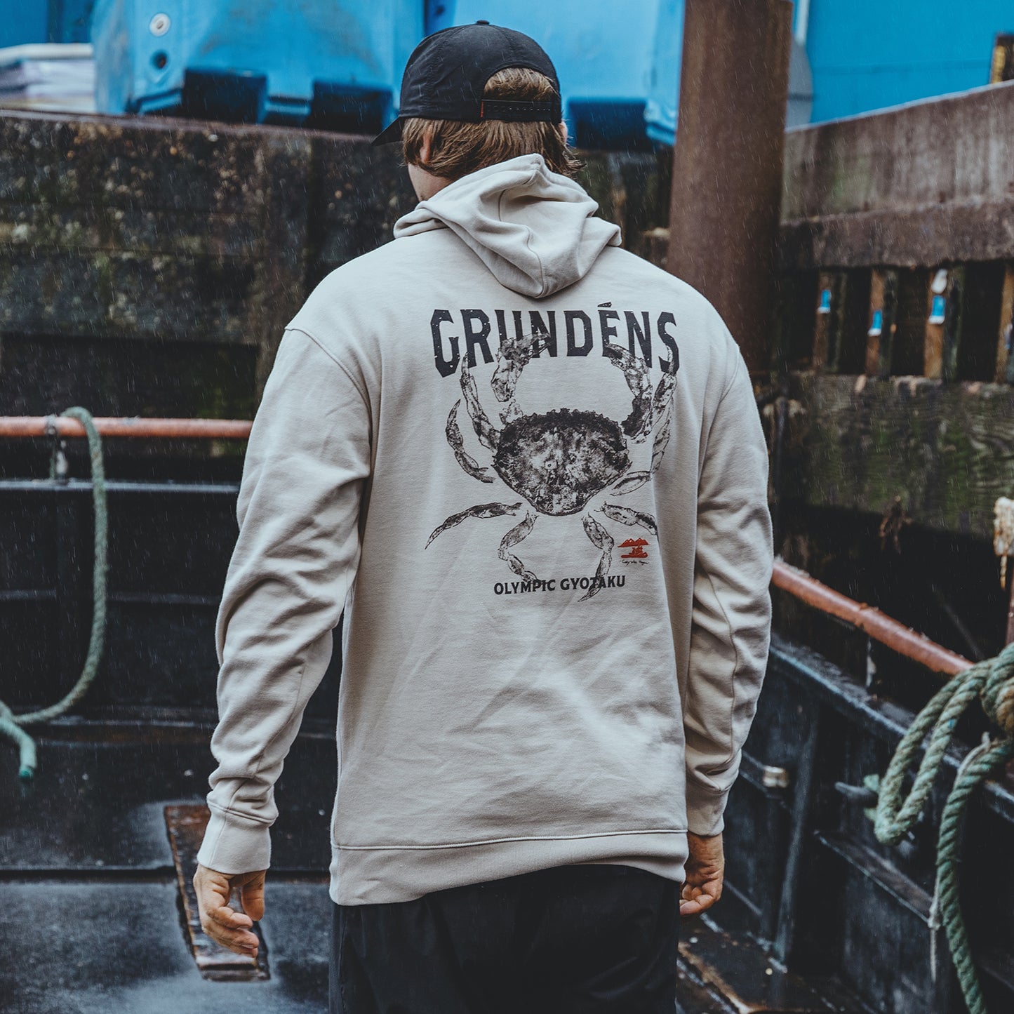 Chinook Gyotaku Hoodie Front View – Grundens