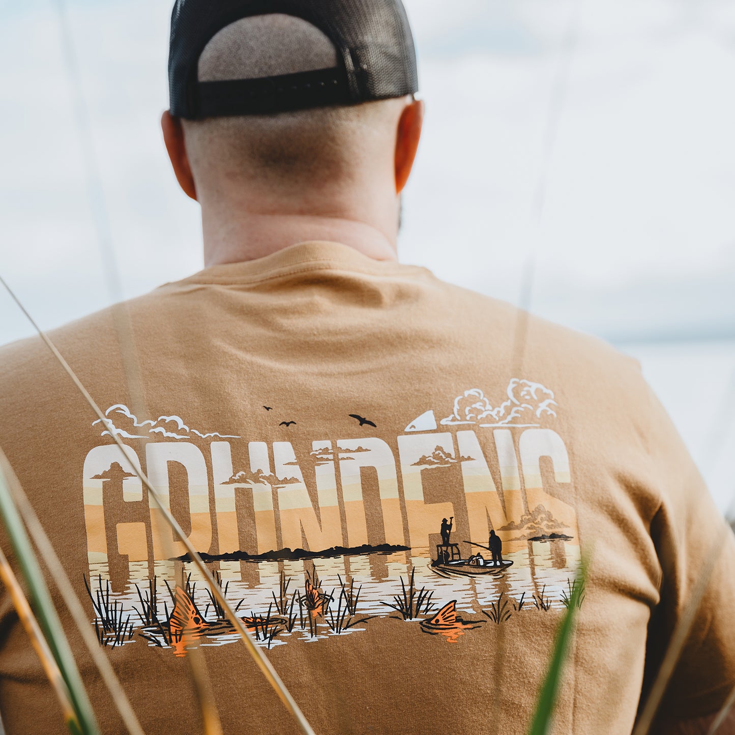 Redfish Flats SS T-Shirt Whiskey Product View – Grundens