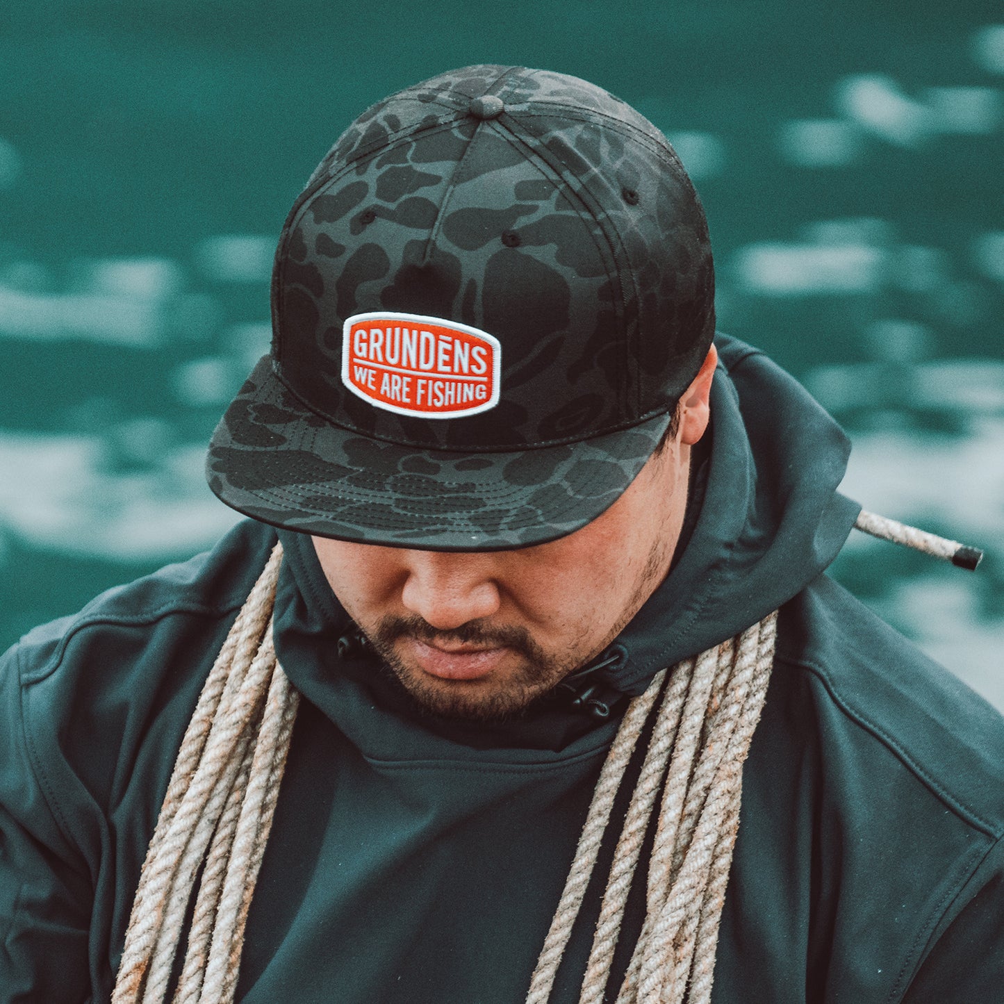 We Are Fishing Camo Trucker