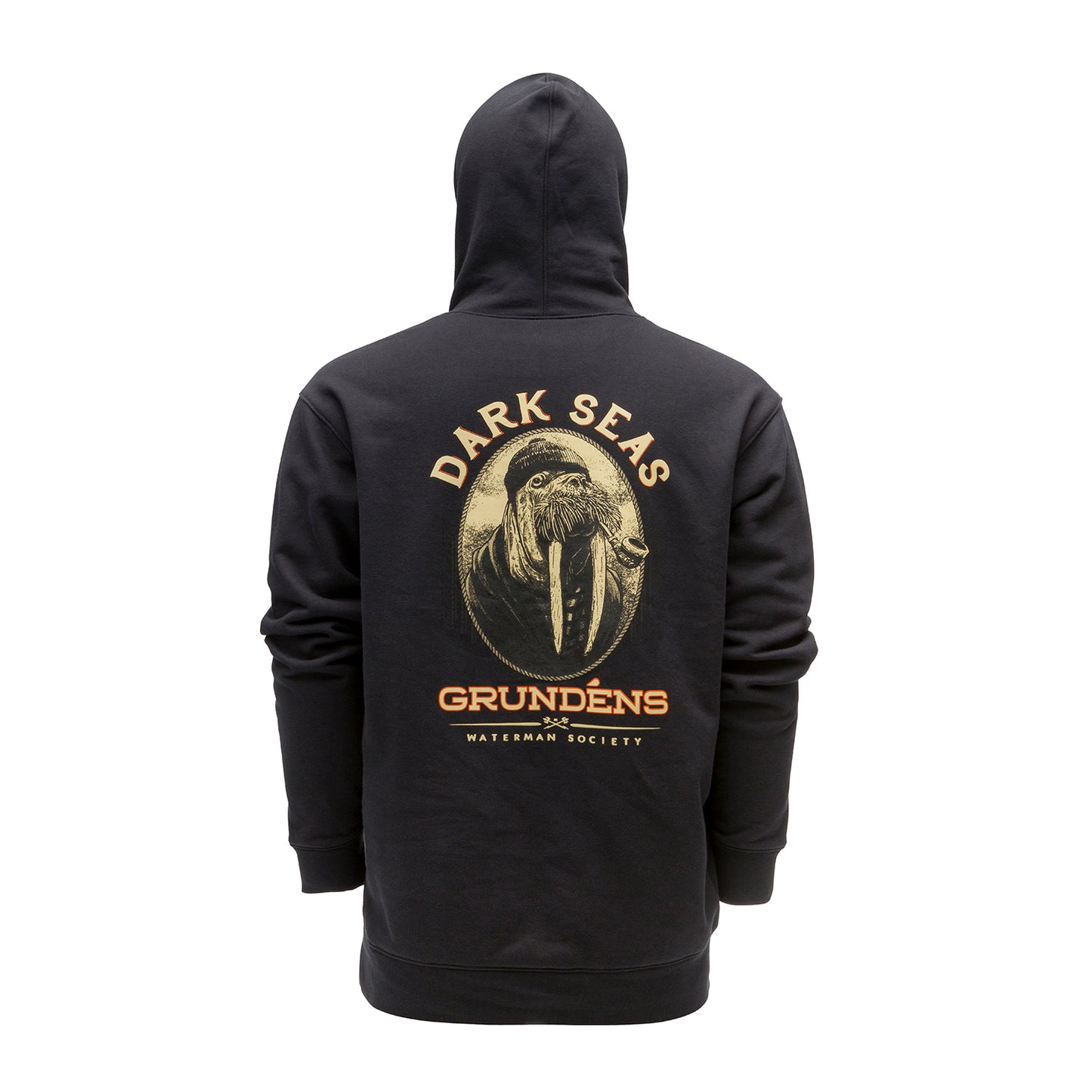 Dark Seas X Grundens Seaworthy Hoodie Bone Front View – Grundens