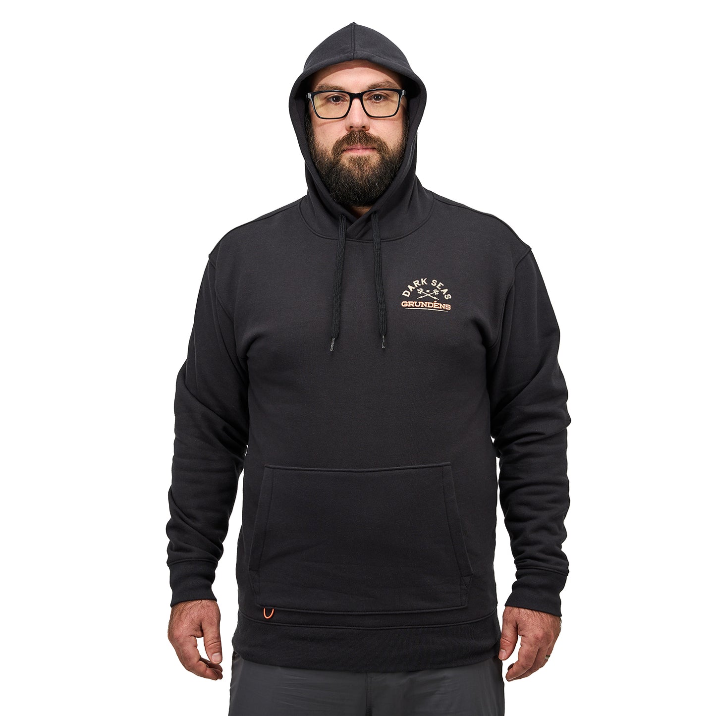 Dark Seas X Grundens Seaworthy Hoodie Bone Front View – Grundens