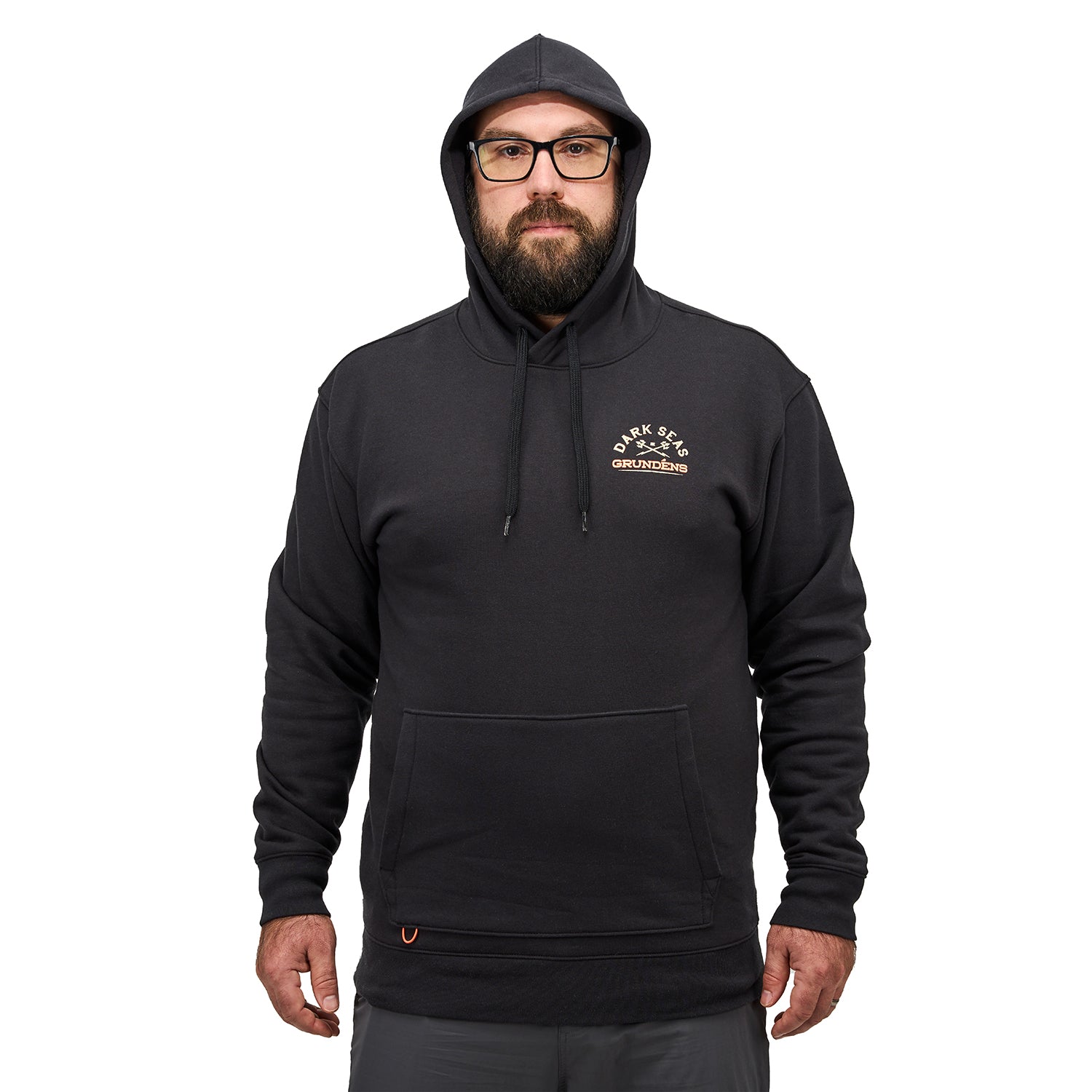 Dark Seas X Grundens Seaworthy Hoodie Bone Front View – Grundens