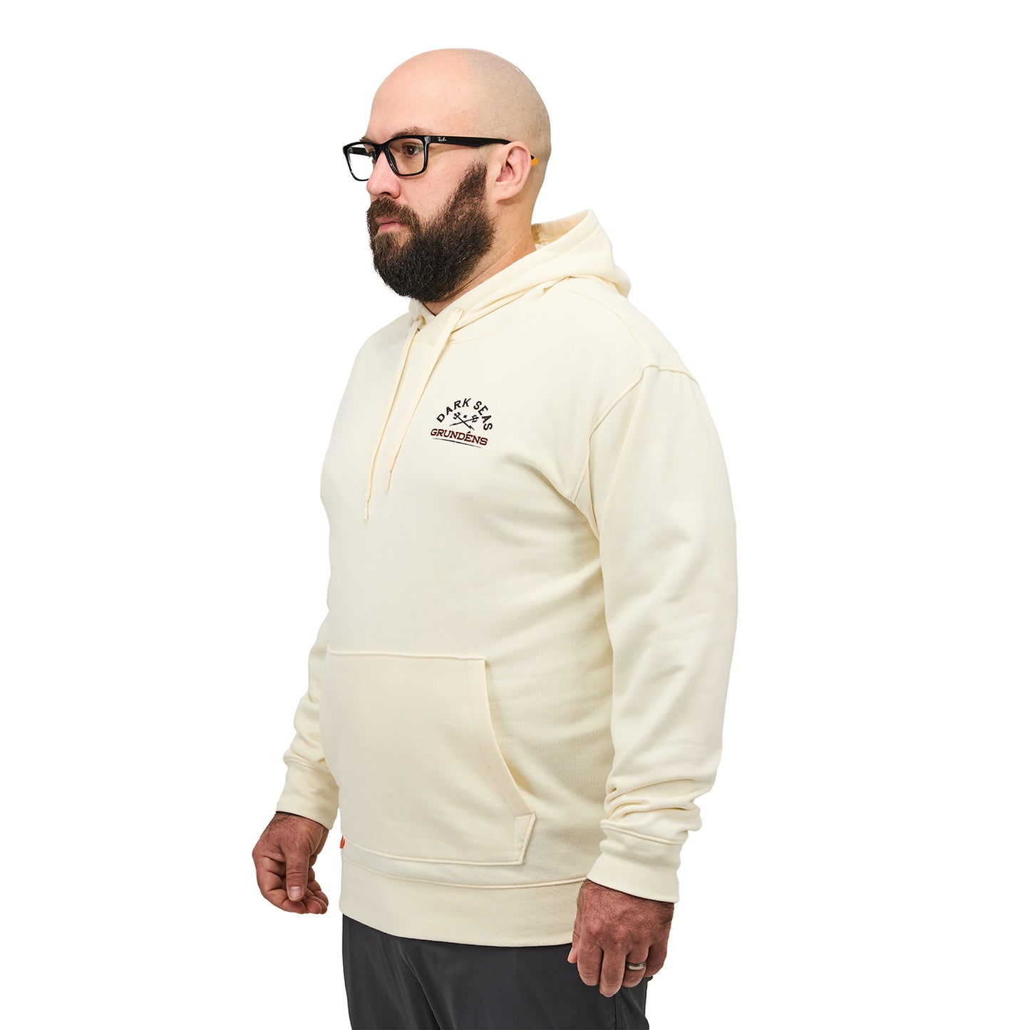 Dark Seas X Grundens Seaworthy Hoodie Black Alternate View – Grundens