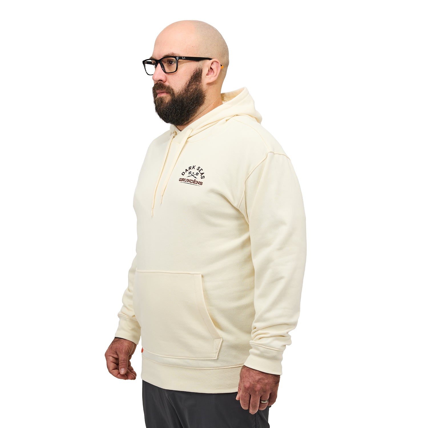 Dark Seas X Grundens Seaworthy Hoodie Black Alternate View – Grundens