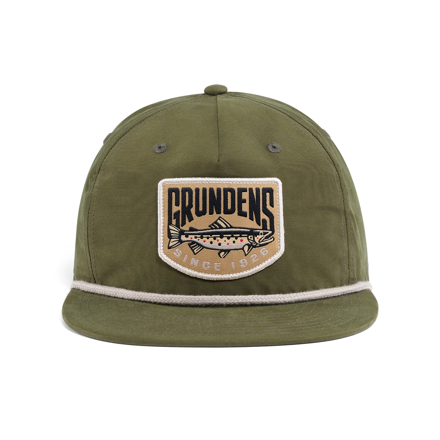 Casquette De Pêche Trucker – Patch Brodé GRUNDÉNS – Mesh Noir – Unisexe – Neuve Sans étiquette