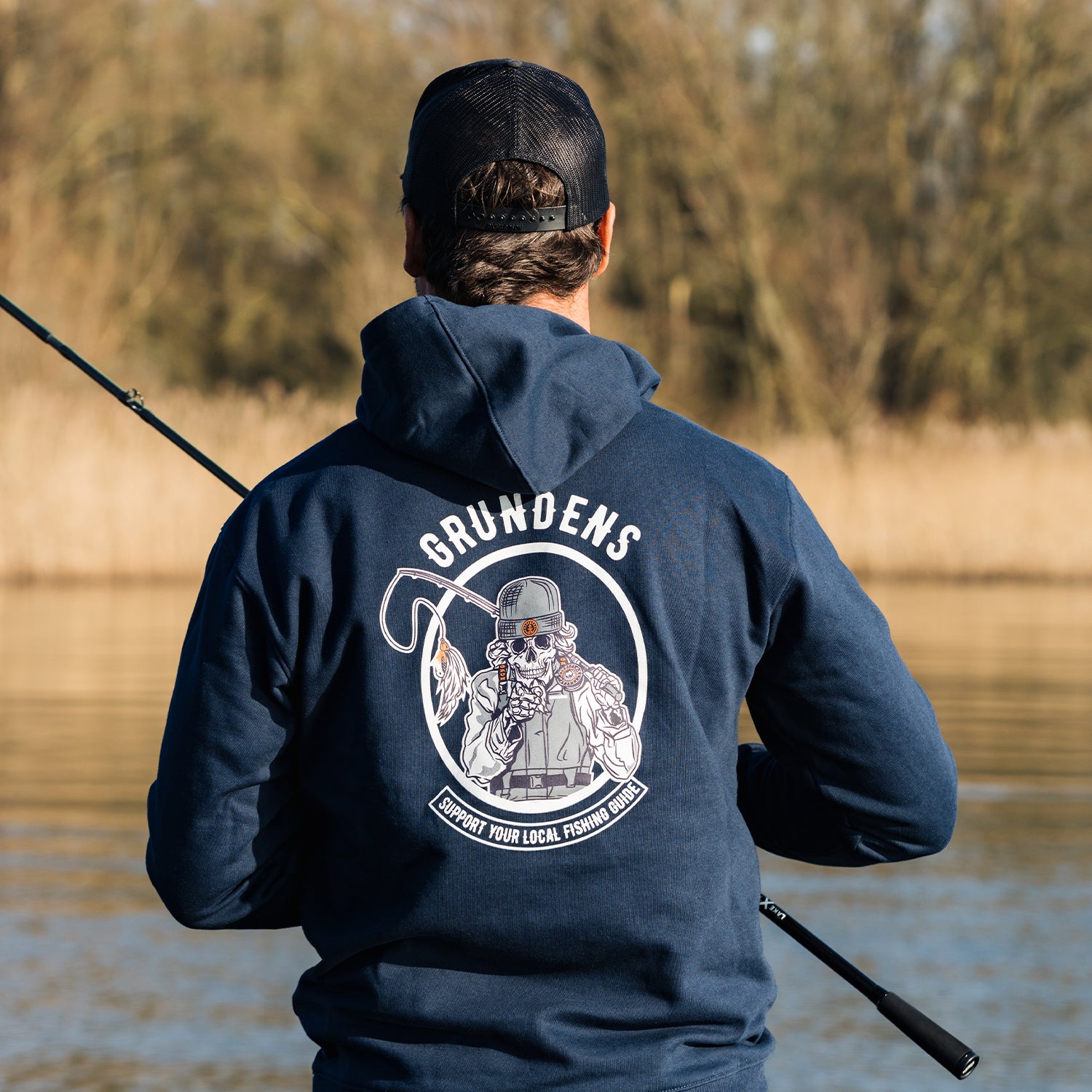 Grundéns Displacement DWR Hoodie Support Local Fishing Guides