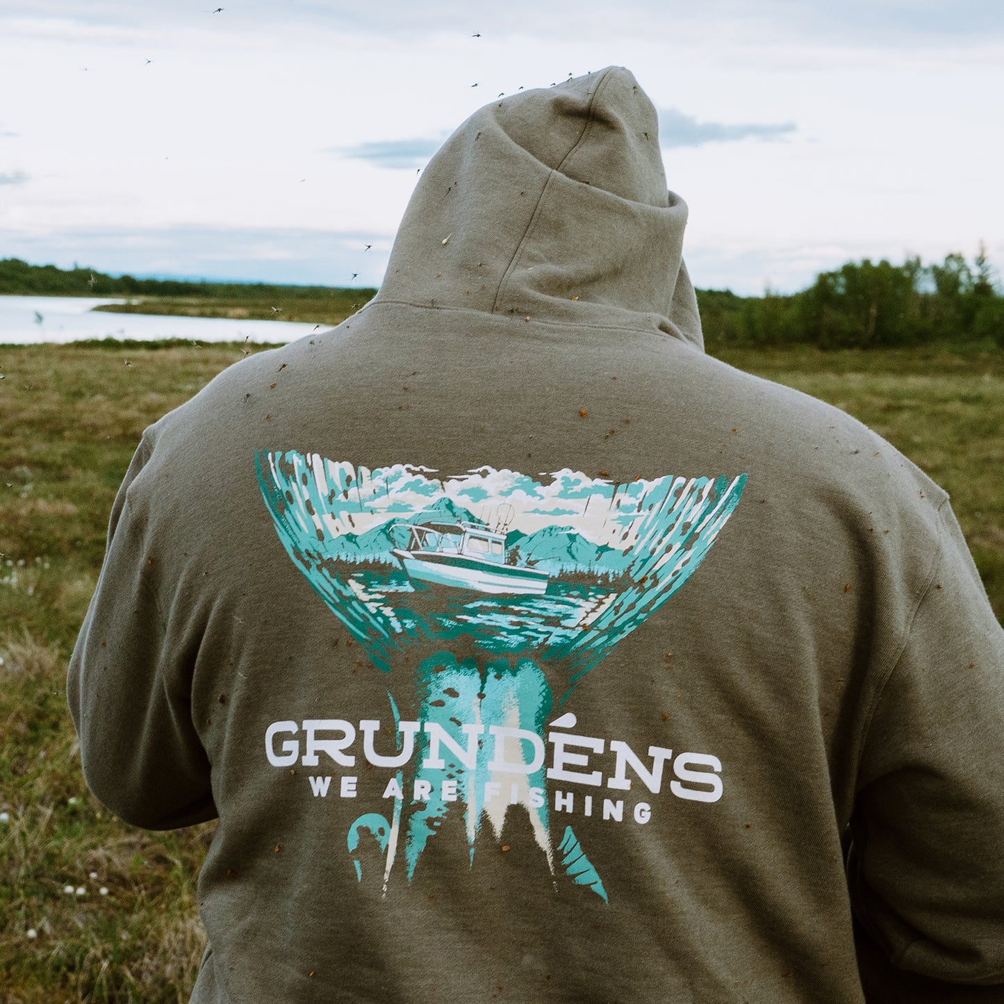 Salmon Tailscape Hoodie