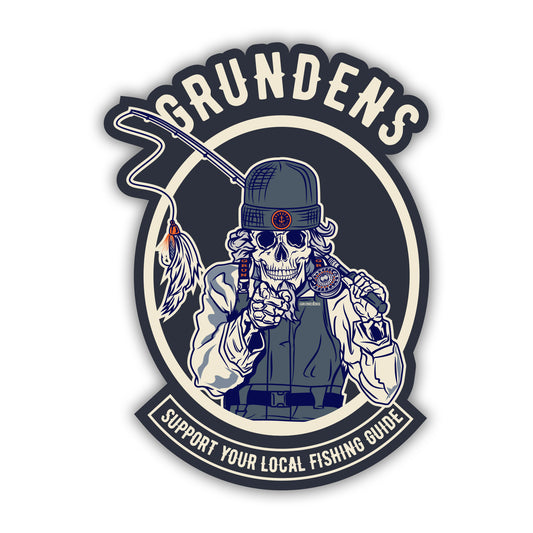 We Are Fishing Sticker Front View – Grundens