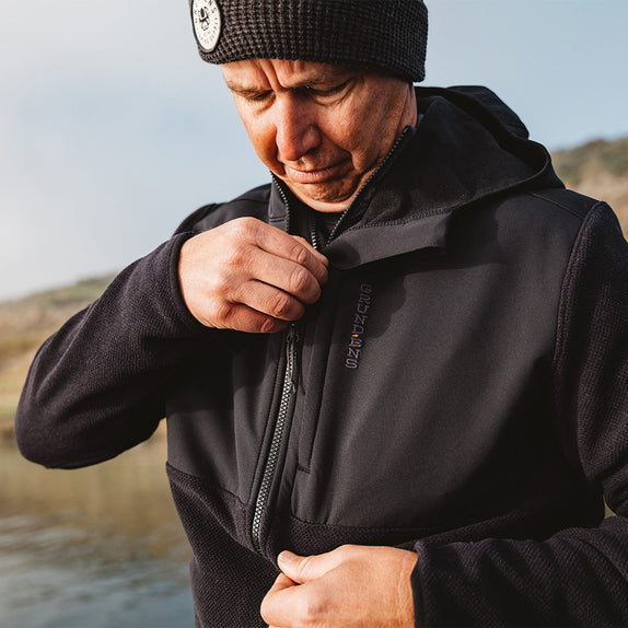 Versatile Full-Zip Hoodie Constructed of 100% Recycled Polyester fleece