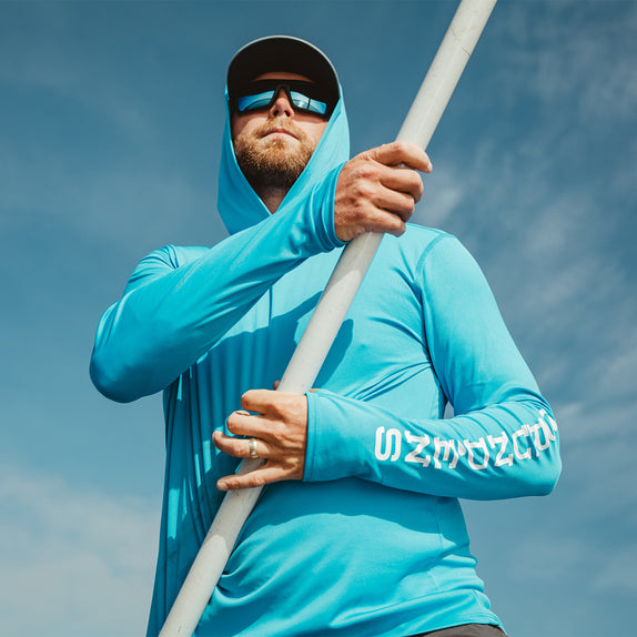 Ultra Snag Resistant Interlocking Knit Fabric Built to Provide UPF50 Sun Protetction & Withstand the Toughest Days on the Water
