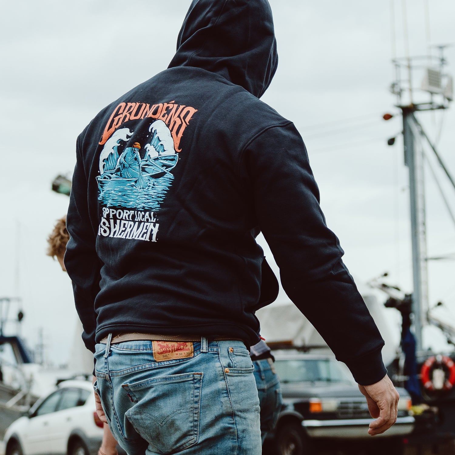 Grundéns Displacement DWR Hoodie Support Local Fishermen – Grundens