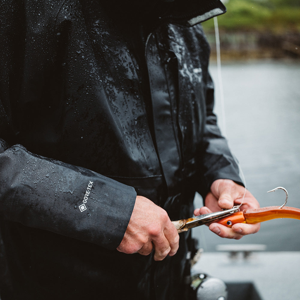 Downrigger GORE-TEX® Bib Anchor/Black Front View – Grundens