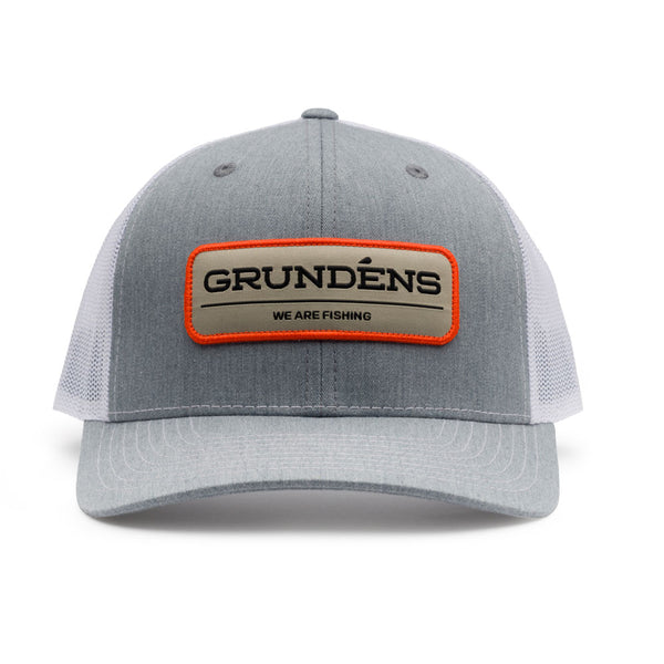 Grundens We Are Fishing Trucker Hat Solid Black