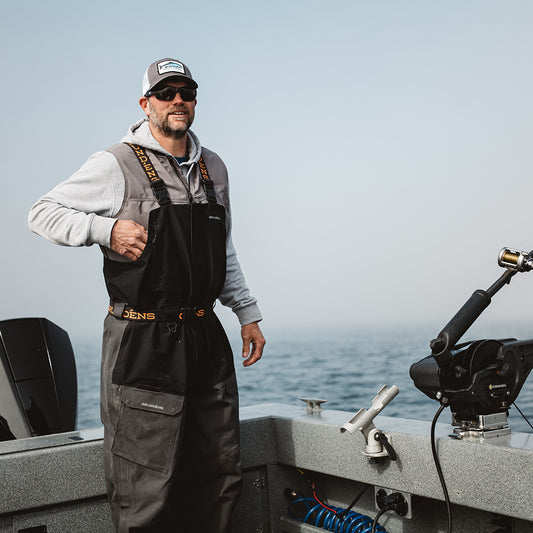 Buoy X GORE-TEX® Bib Anchor Front View – Grundens