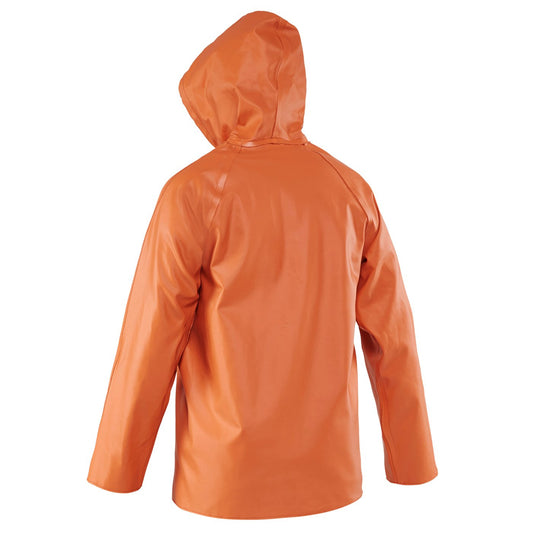 Clipper Hooded Jacket Orange Back View