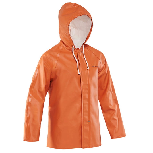 Clipper Hooded Jacket Orange Front View