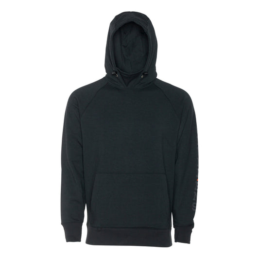 Dillingham Tech Hoodie Metal Heather Front View – Grundens