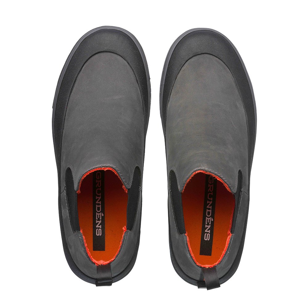 Freeboard Leather Chukka Brown Back View – Grundens