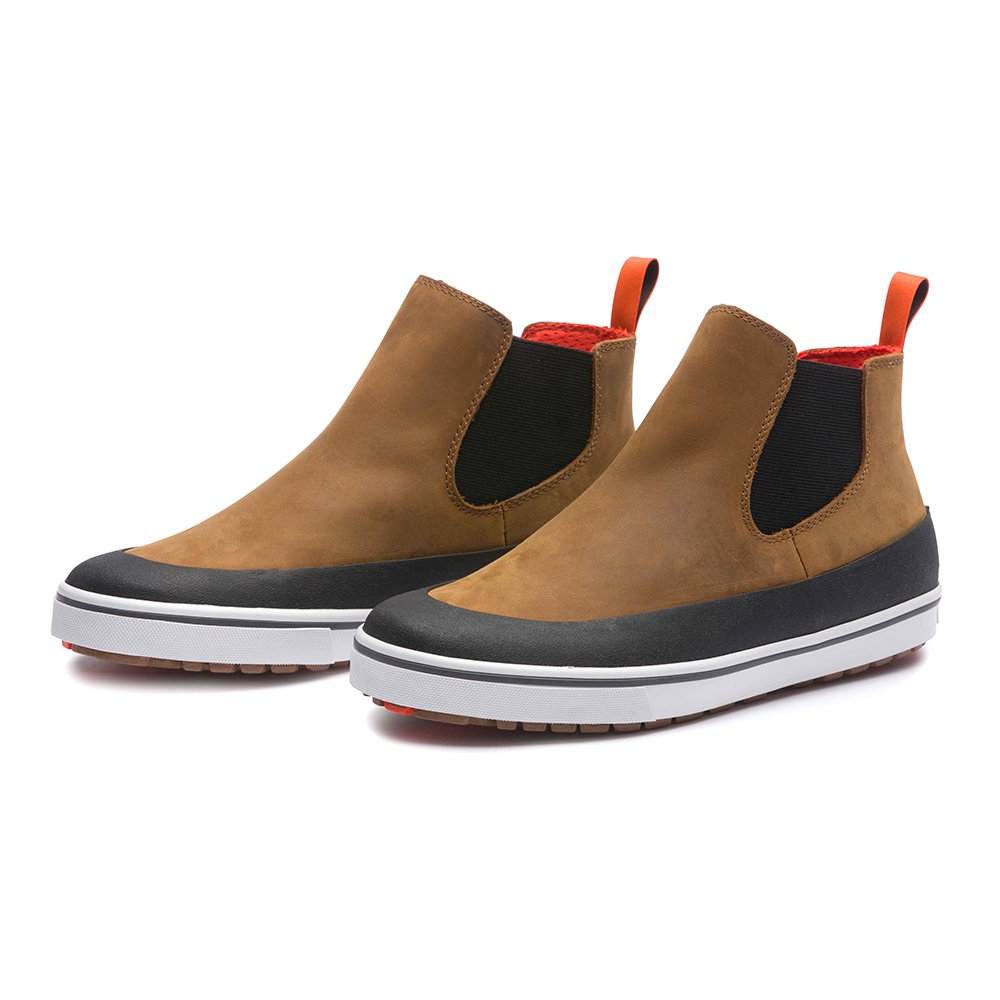 Freeboard Leather Chukka Brown Front View – Grundens