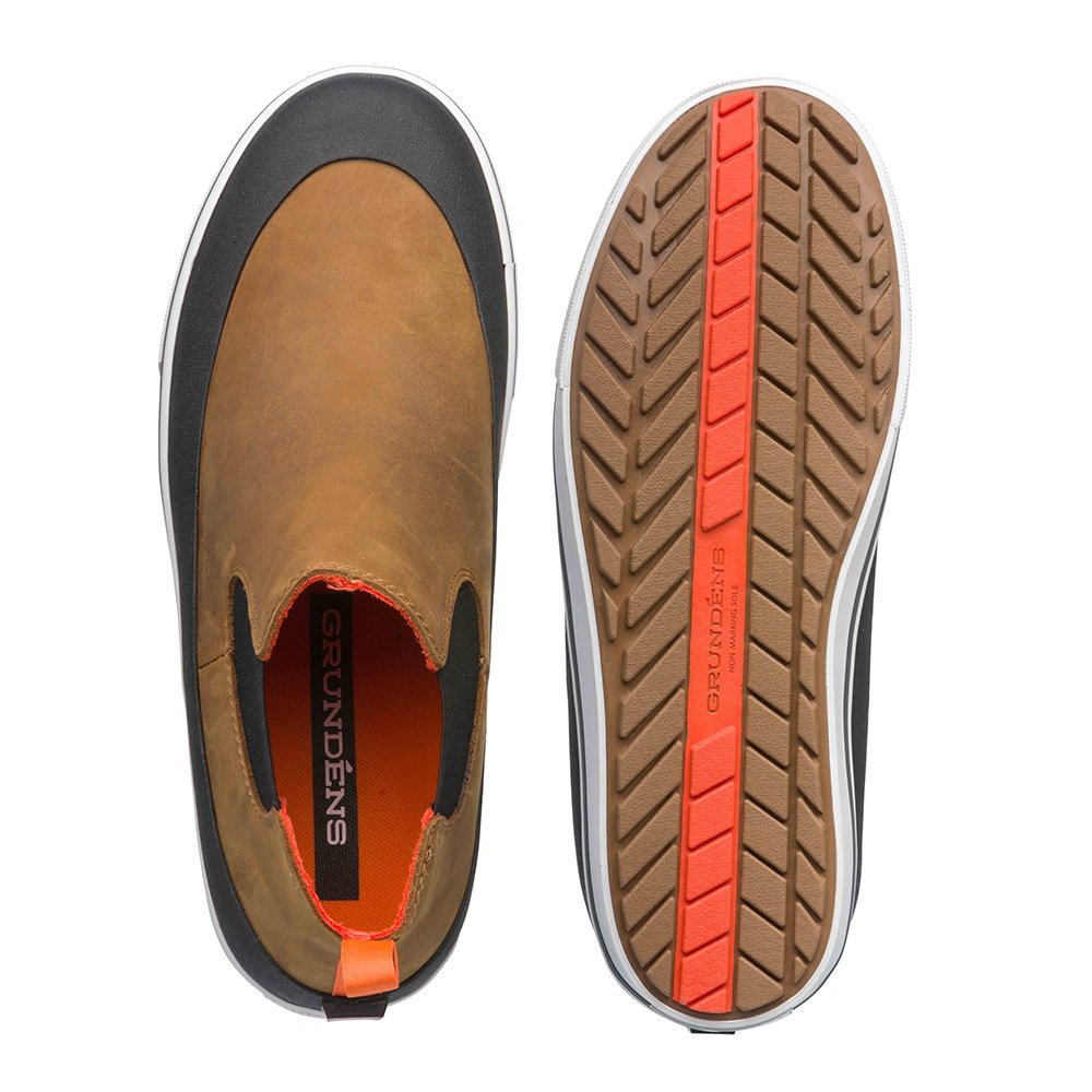 Freeboard Leather Chukka Brown Front View – Grundens