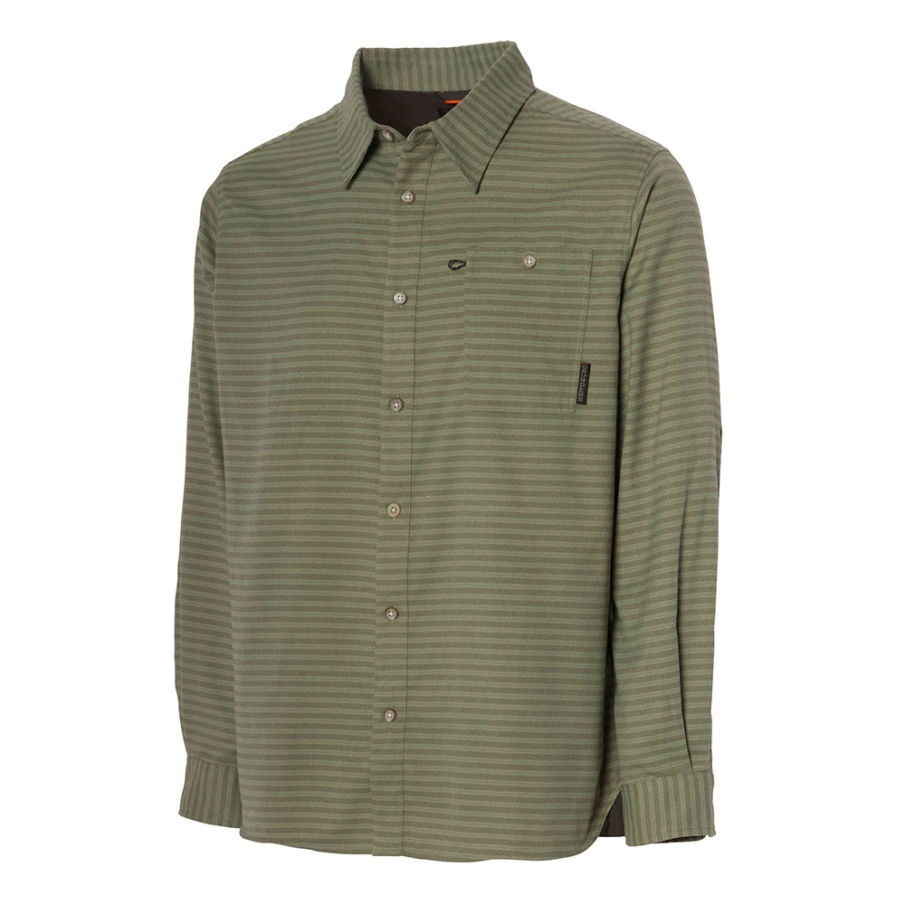 Grundens Short Sleeve Snap Button Up Fishing Shirt Blue Size Medium