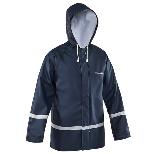 Zenith Hooded Jacket Navy Front View
