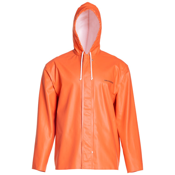 ジャケット・アウター RAINMAKER SHADOW STRIPE HOODED COAT clipper_82_orange_front_grande